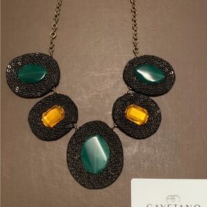Black and Green Statement Necklace